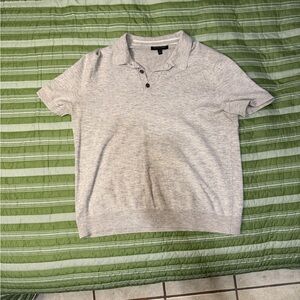 Banana Republic Light Gray Polo Shirt